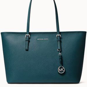 Medium Top-Zip Leather Multifunction Tote